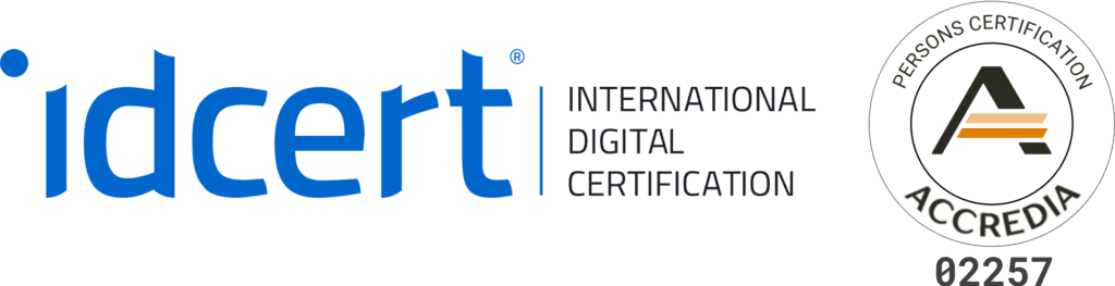 logo idcert codice accredia 02257