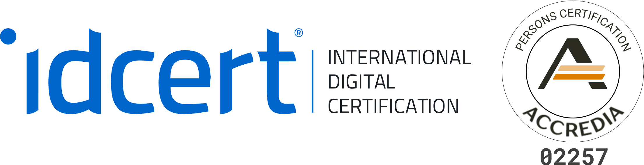 logo idcert codice accredia 02257